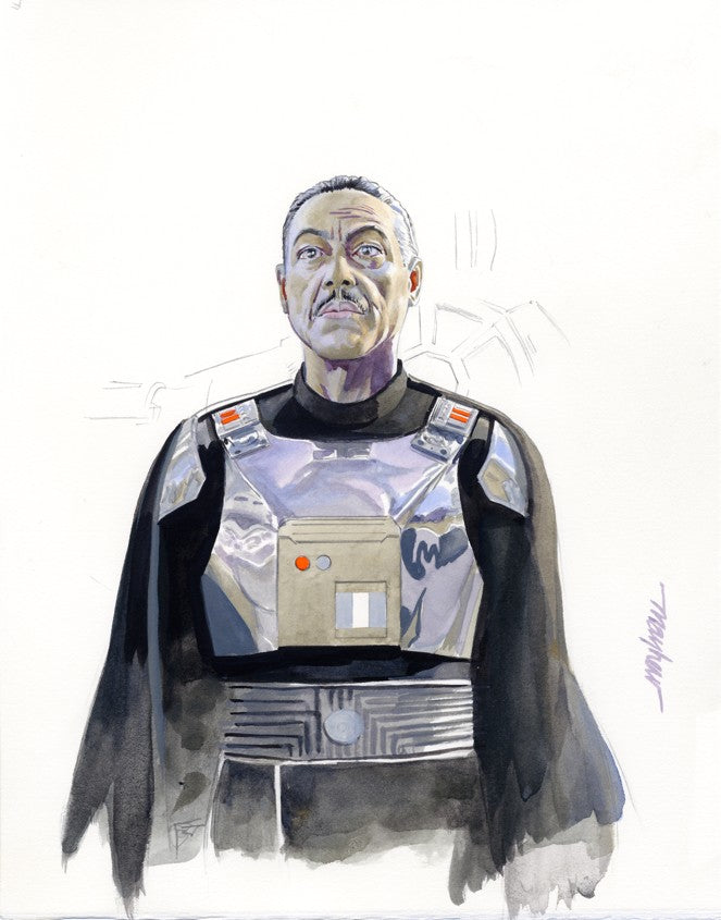 Mike Mayhew Original STAR WARS: THE MANDALORIAN #7 Painted Prelim