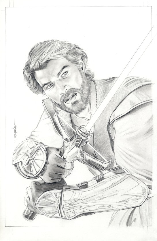 Mike Mayhew Original STAR WARS: HIGH REPUBLIC #5 Black and White Cover Art