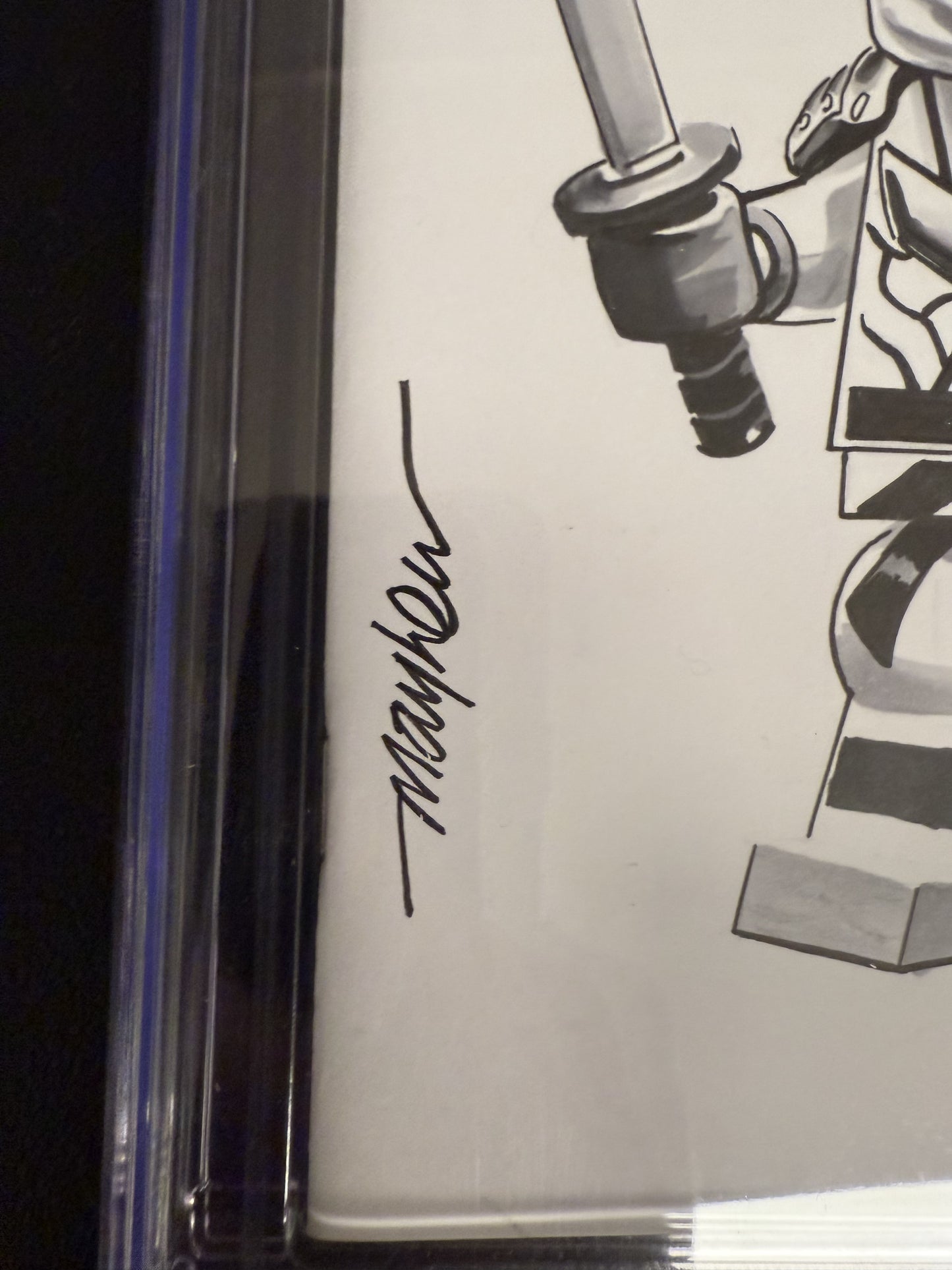 G.I. JOE #1 Lego Storm Shadow Sketch Cover Signed CGC Yellow Label 9.8 Graded Slab