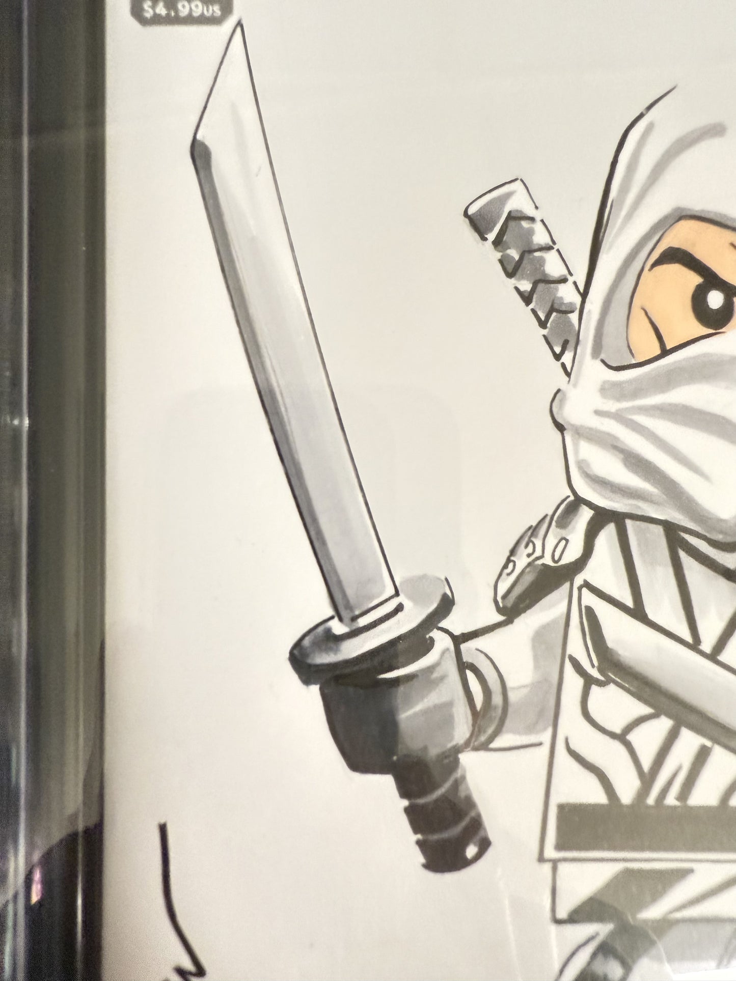 G.I. JOE #1 Lego Storm Shadow Sketch Cover Signed CGC Yellow Label 9.8 Graded Slab