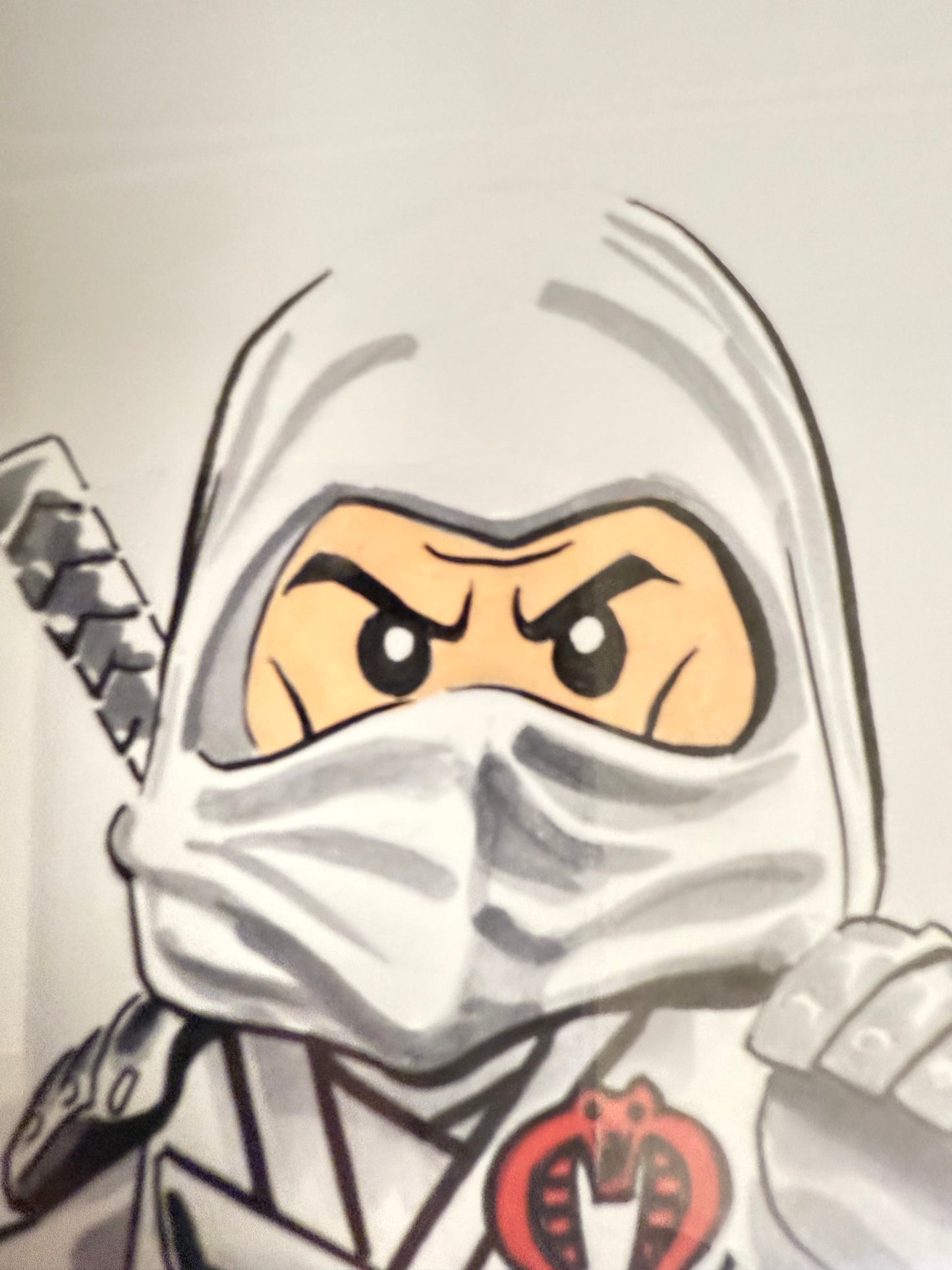 G.I. JOE #1 Lego Storm Shadow Sketch Cover Signed CGC Yellow Label 9.8 Graded Slab