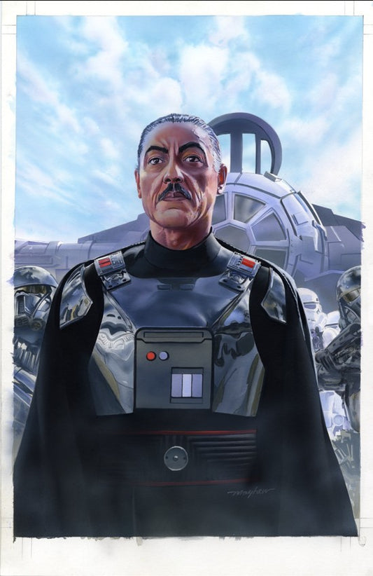 Mike Mayhew Original STAR WARS: THE MANDALORIAN #7 Painted Cover Art