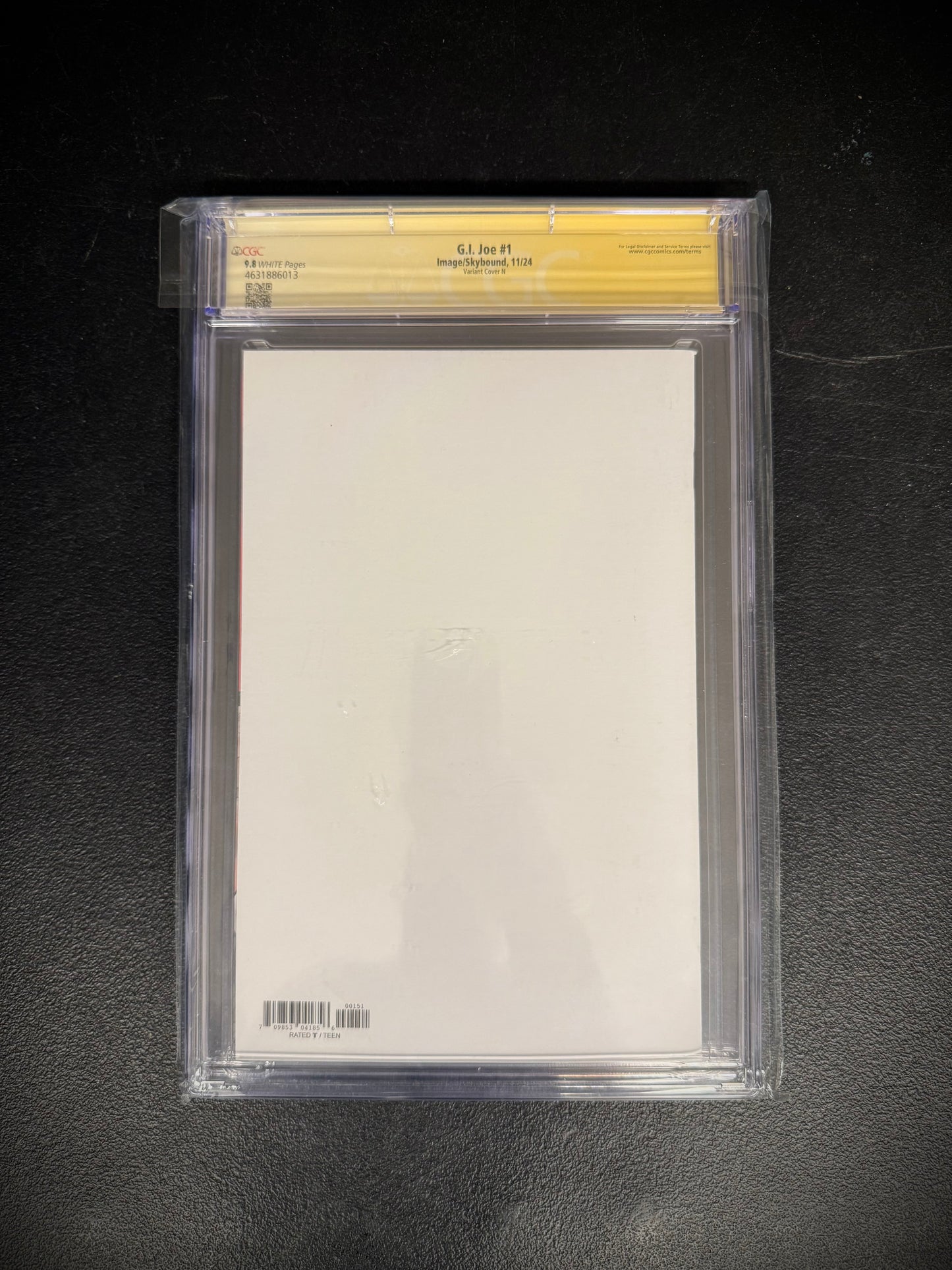 G.I. JOE #1 Mickey Mouse Snake Eyes Sketch Cover Signed CGC Yellow Label 9.8 Graded Slab