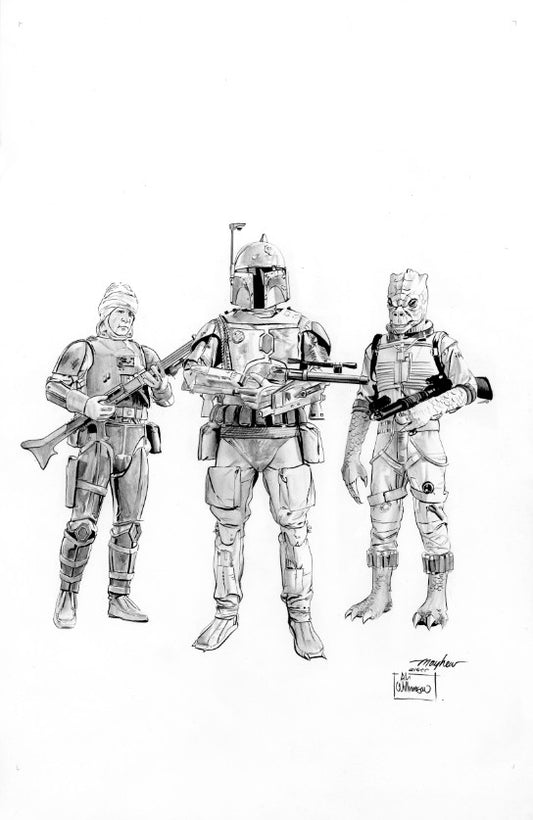 Mike Mayhew Original STAR WARS  #14  Black and White Cover Art