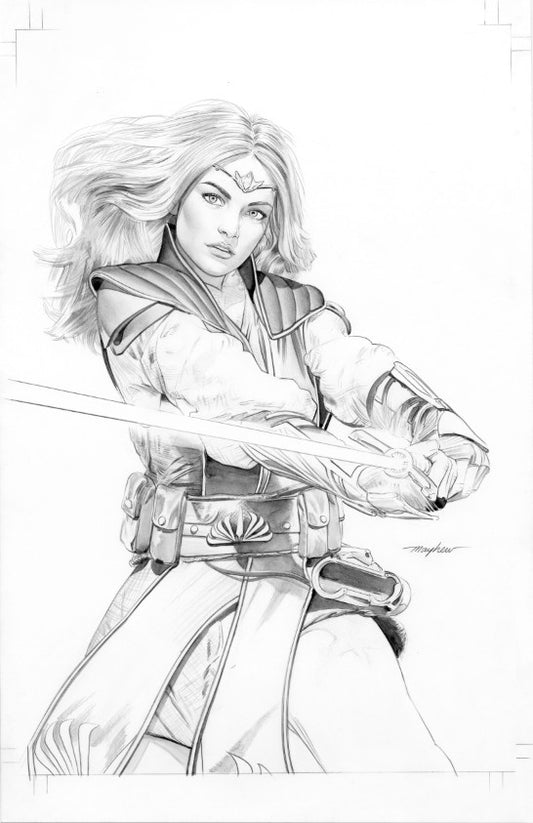Mike Mayhew Original STAR WARS: HIGH REPUBLIC #4  Black and White Cover Art