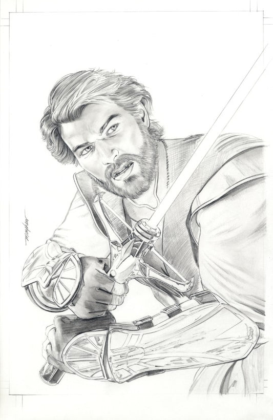 Mike Mayhew Original STAR WARS: HIGH REPUBLIC #5  Black and White Cover Art