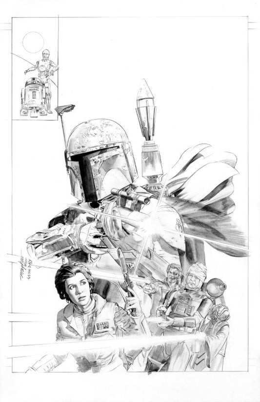 Mike Mayhew Original STAR WARS #13  Black and White Cover Art